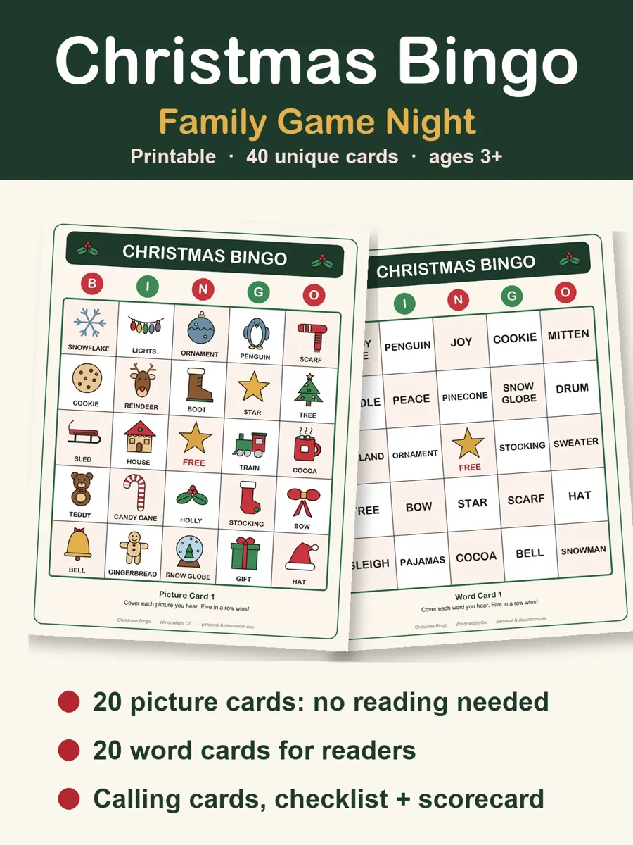 Christmas Bingo Family Game Night cover