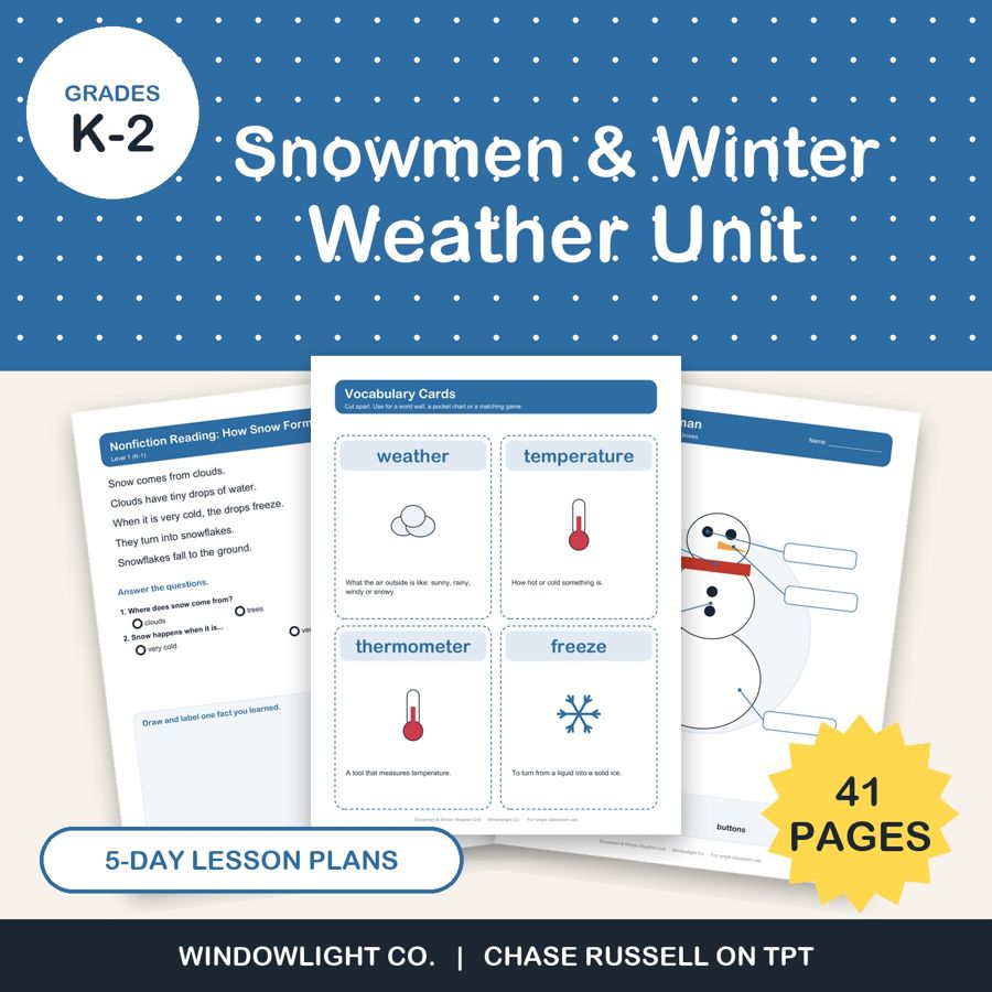Snowmen & Winter Weather Unit cover